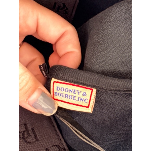 Dooney & Bourke Black Logo Canvas Large Purse Tote - Picture 7 of 9